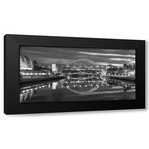 The Tyne bridge-Neacastle Upon Tyne Black Modern Wood Framed Art Print with Double Matting by Frank, Assaf