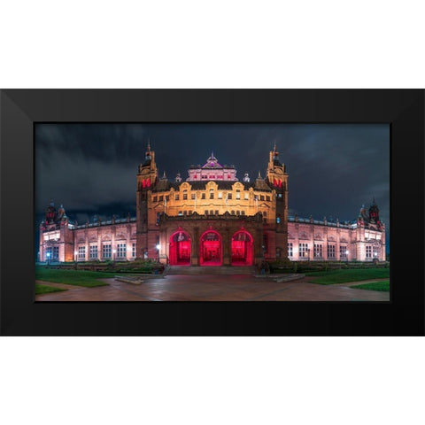 The Kelvingrove Art Gallery and Museum in Glasgow Black Modern Wood Framed Art Print by Frank, Assaf