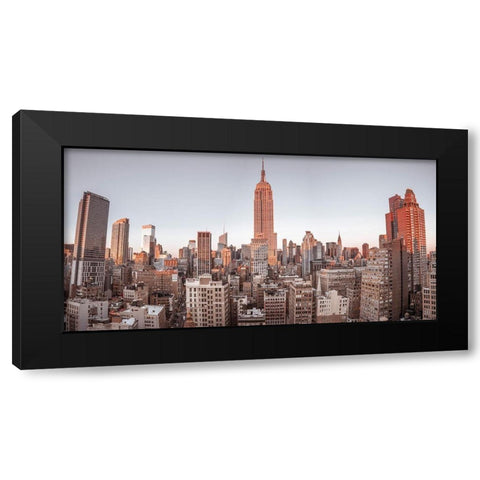 Empire State Building-NYC Black Modern Wood Framed Art Print with Double Matting by Frank, Assaf