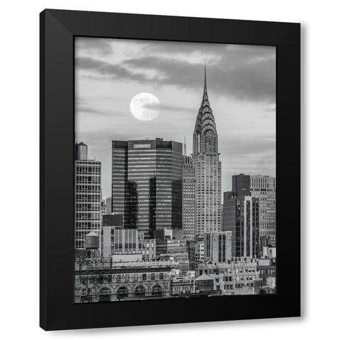 Chrysler Building in New York city Black Modern Wood Framed Art Print with Double Matting by Frank, Assaf