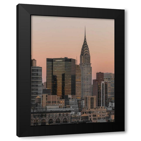 Chrysler Building in New York city Black Modern Wood Framed Art Print with Double Matting by Frank, Assaf