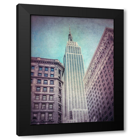 Low angle shot of a Empire State building - New York Black Modern Wood Framed Art Print with Double Matting by Frank, Assaf