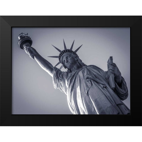 Statue Of Liberty, New York Black Modern Wood Framed Art Print by Frank, Assaf