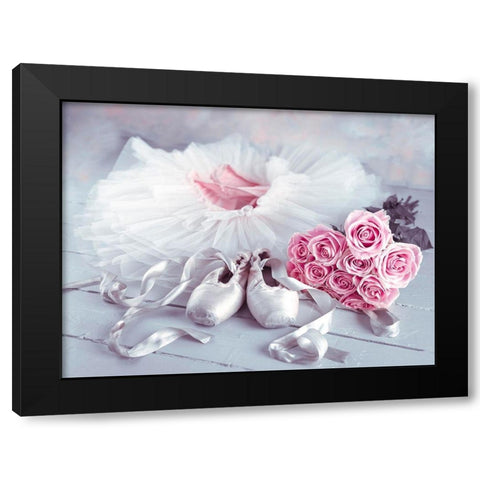 Ballet shoes and skirt Black Modern Wood Framed Art Print with Double Matting by Frank, Assaf