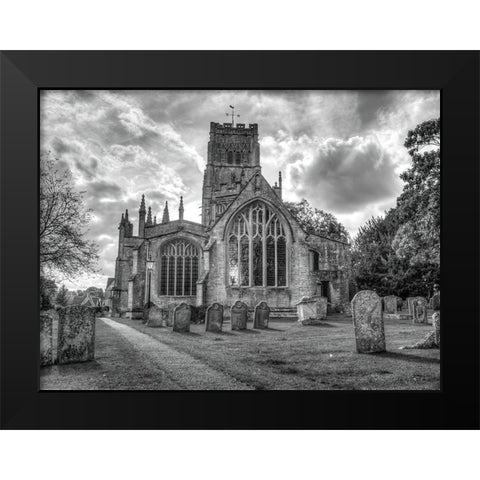 Old church in Northleach town-Cotswolds-UK Black Modern Wood Framed Art Print by Frank, Assaf