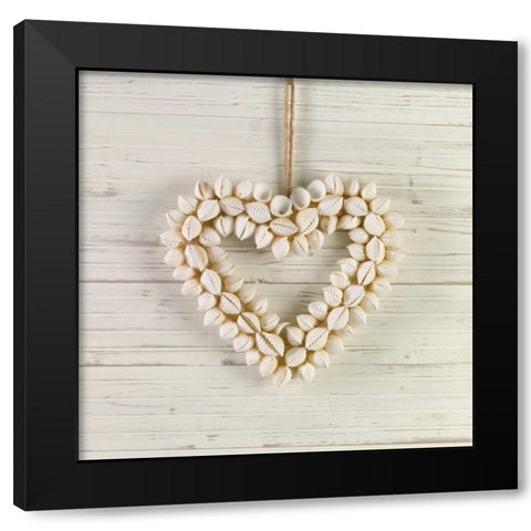 Creatrive Heart shape symbol Black Modern Wood Framed Art Print by Frank, Assaf