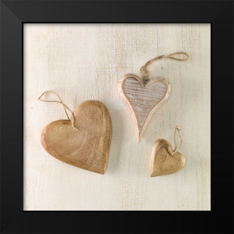 Creatrive Heart shape symbol Black Modern Wood Framed Art Print by Frank, Assaf