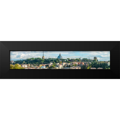 Vatican city with St. Peters Basilica, Rome, Italy Black Modern Wood Framed Art Print by Frank, Assaf