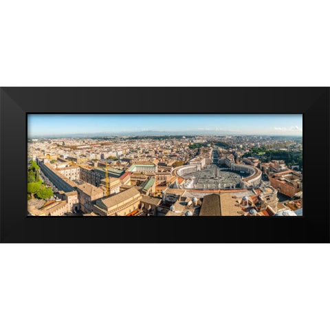 St. Peters Basilica, Rome, Italy Black Modern Wood Framed Art Print by Frank, Assaf