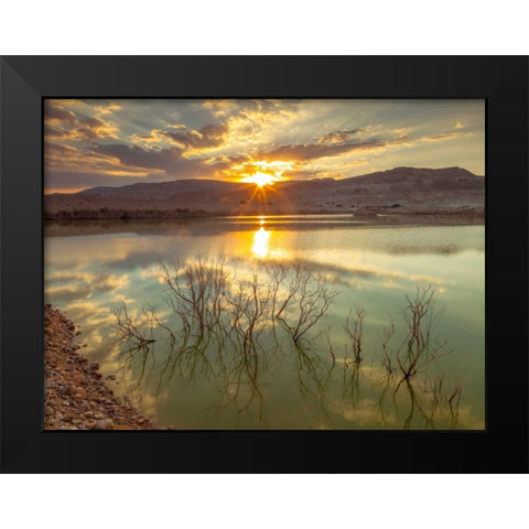Dead sea, Israel Black Modern Wood Framed Art Print by Frank, Assaf