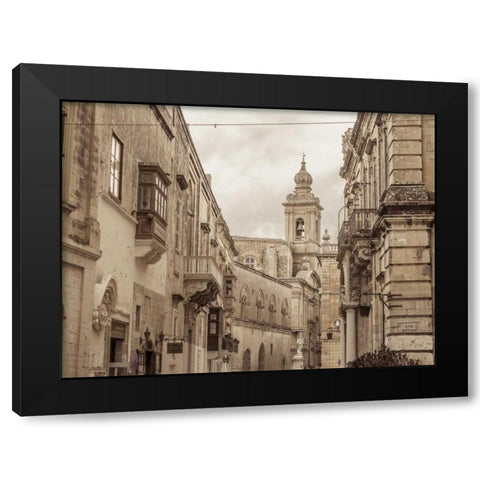 Old buildings in Mdina, Malta Black Modern Wood Framed Art Print by Frank, Assaf