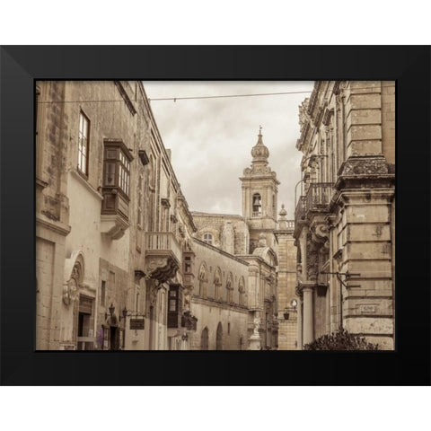 Old buildings in Mdina, Malta Black Modern Wood Framed Art Print by Frank, Assaf