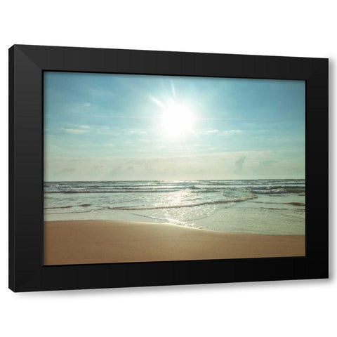 Beautiful beach on a bright sunny day Black Modern Wood Framed Art Print with Double Matting by Frank, Assaf