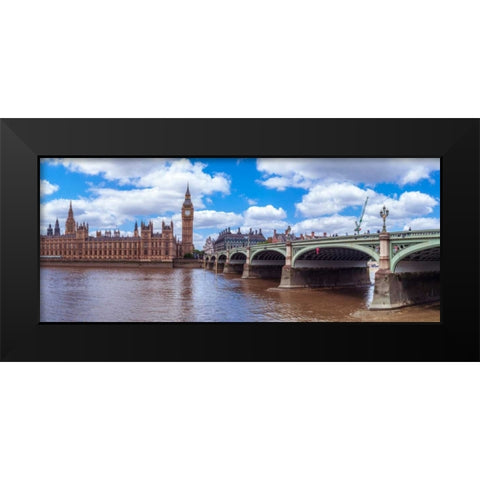 Houses of Parliament and Big Ben, London, UK Black Modern Wood Framed Art Print by Frank, Assaf