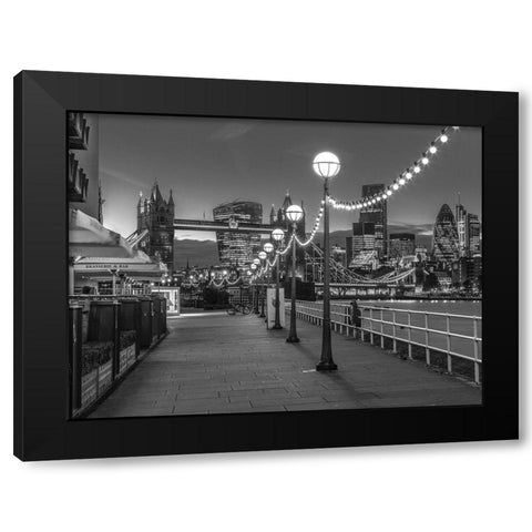 Tower Bridge Walkway Black Modern Wood Framed Art Print with Double Matting by Frank, Assaf