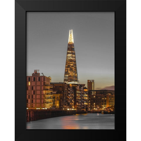 The Shard skyscraper-London-UK Black Modern Wood Framed Art Print by Frank, Assaf