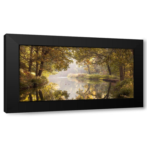 Basingstoke canal Black Modern Wood Framed Art Print with Double Matting by Frank, Assaf