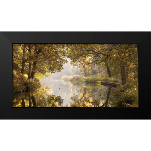 Basingstoke canal Black Modern Wood Framed Art Print by Frank, Assaf
