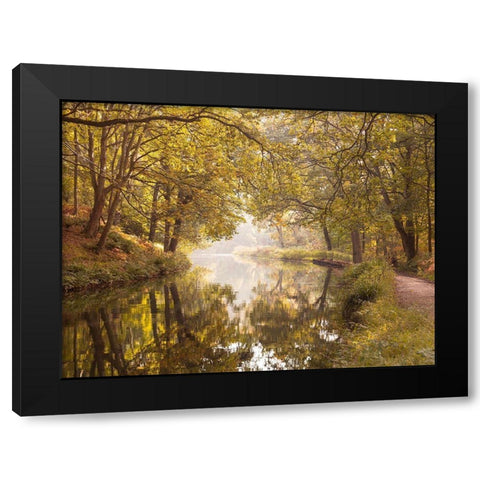 Basingstoke canal Black Modern Wood Framed Art Print by Frank, Assaf