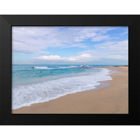 Beautiful tropical beach Black Modern Wood Framed Art Print by Frank, Assaf