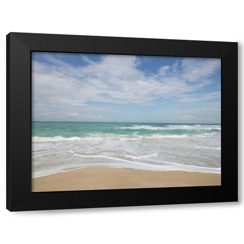 Beautiful tropical beach Black Modern Wood Framed Art Print by Frank, Assaf