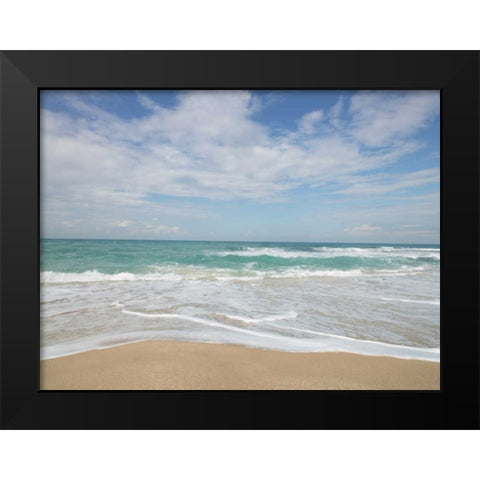 Beautiful tropical beach Black Modern Wood Framed Art Print by Frank, Assaf