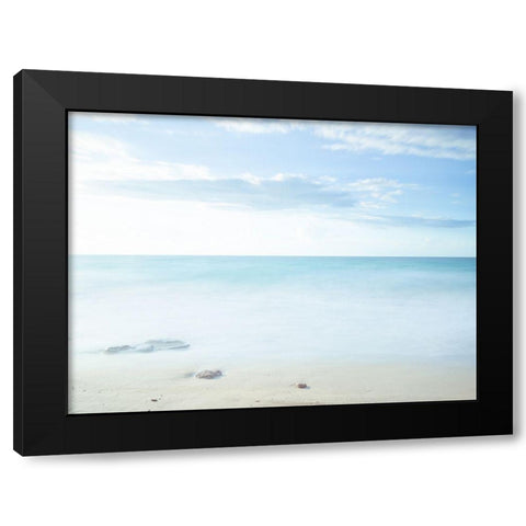 Tranquil beach Black Modern Wood Framed Art Print by Frank, Assaf