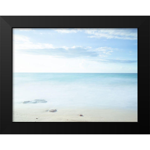 Tranquil beach Black Modern Wood Framed Art Print by Frank, Assaf