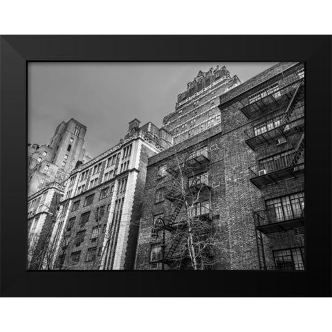 Residence buildings in Manhattan, New York City Black Modern Wood Framed Art Print by Frank, Assaf