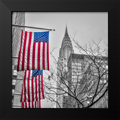 Chrysler Building in New York city Black Modern Wood Framed Art Print by Frank, Assaf