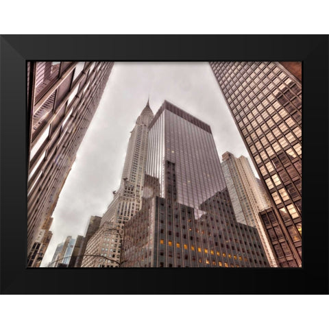 Chrysler Building in New York city Black Modern Wood Framed Art Print by Frank, Assaf
