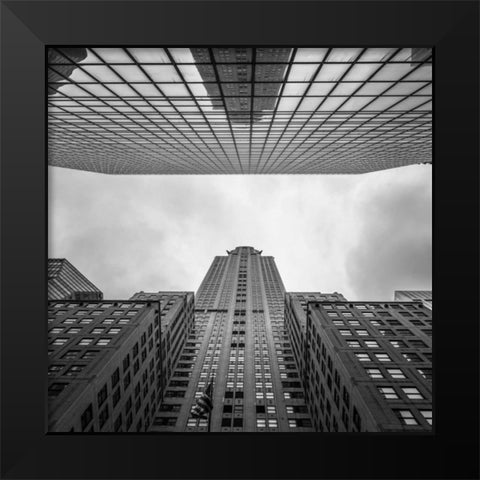 Chrysler Building in New York city Black Modern Wood Framed Art Print by Frank, Assaf