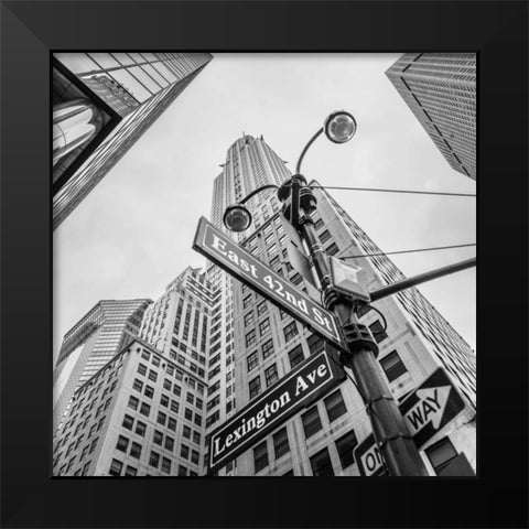Chrysler Building in New York city Black Modern Wood Framed Art Print by Frank, Assaf