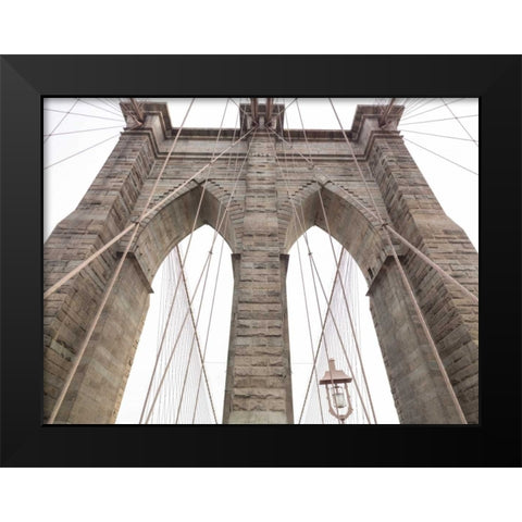 Brooklyn bridge, New York Black Modern Wood Framed Art Print by Frank, Assaf