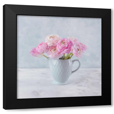 Tulips in glass bottles Black Modern Wood Framed Art Print by Frank, Assaf