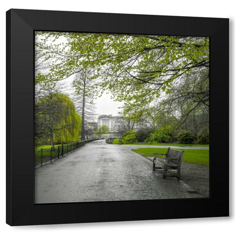 St James Park, London Black Modern Wood Framed Art Print with Double Matting by Frank, Assaf
