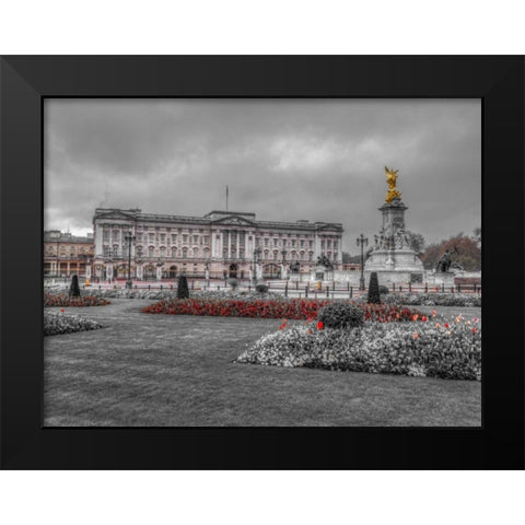 Buckingham Palace and St James Park, London Black Modern Wood Framed Art Print by Frank, Assaf