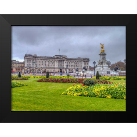 Buckingham Palace and St James Park, London Black Modern Wood Framed Art Print by Frank, Assaf