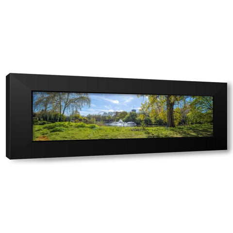 Park in London city, UK Black Modern Wood Framed Art Print with Double Matting by Frank, Assaf