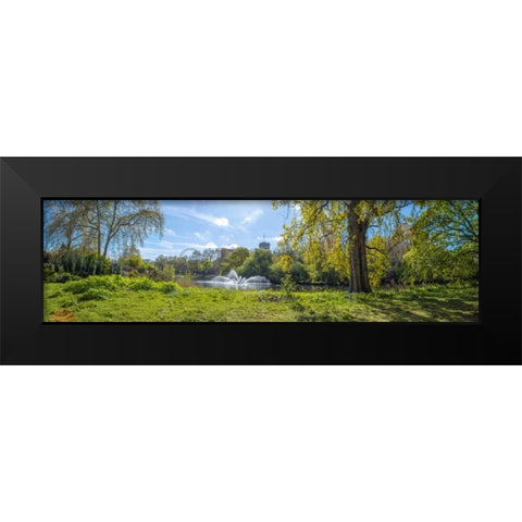 Park in London city, UK Black Modern Wood Framed Art Print by Frank, Assaf