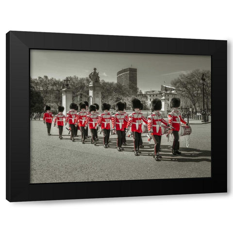 Changing the Guard, Buckingham Palace, London Black Modern Wood Framed Art Print with Double Matting by Frank, Assaf