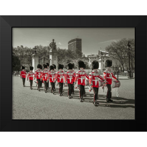 Changing the Guard, Buckingham Palace, London Black Modern Wood Framed Art Print by Frank, Assaf