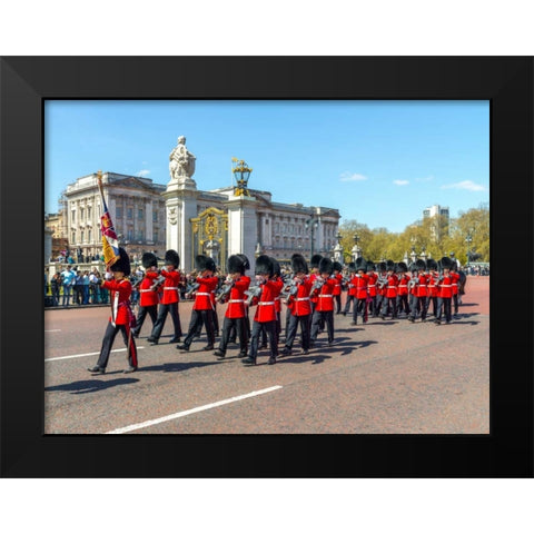 Changing the Guard, Buckingham Palace, London Black Modern Wood Framed Art Print by Frank, Assaf