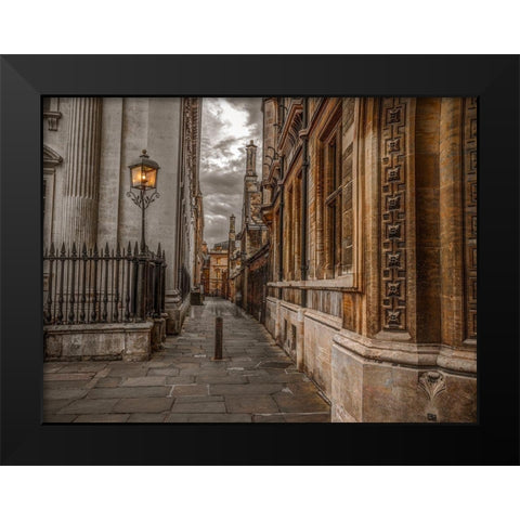 Narrow lane in Cambridge Black Modern Wood Framed Art Print by Frank, Assaf
