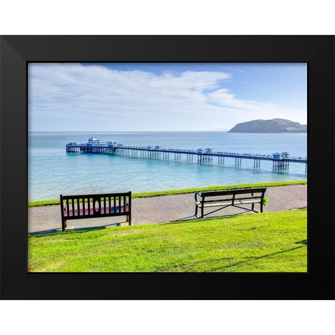 Llandudno Pier, North wales Black Modern Wood Framed Art Print by Frank, Assaf