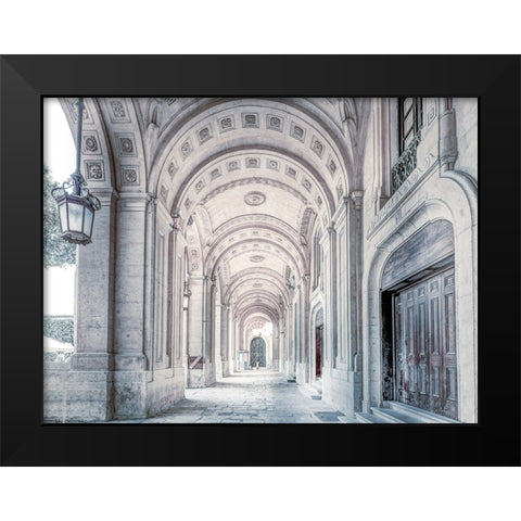 National Library of Malta, Valletta Black Modern Wood Framed Art Print by Frank, Assaf
