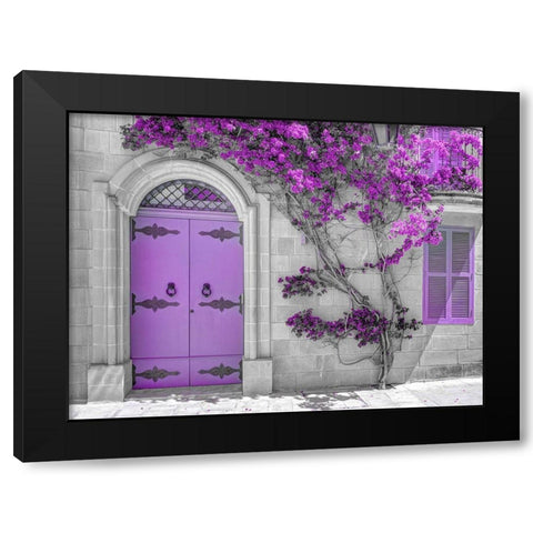 Maltese house in Mdina-Malta Black Modern Wood Framed Art Print by Frank, Assaf
