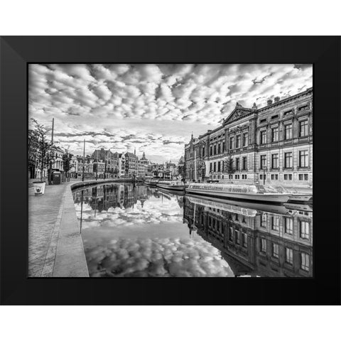 Amsterdam-reflections Black Modern Wood Framed Art Print by Frank, Assaf