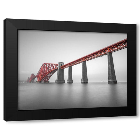 Forth Rail Bridge, Scotland Black Modern Wood Framed Art Print with Double Matting by Frank, Assaf