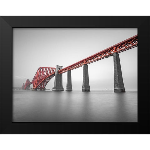 Forth Rail Bridge, Scotland Black Modern Wood Framed Art Print by Frank, Assaf